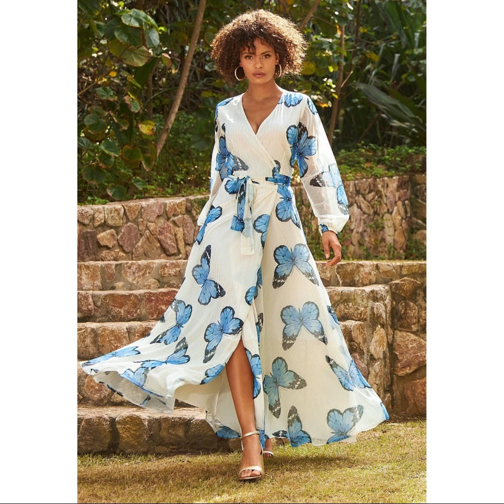 Butterfly wing maxi dress size S/M